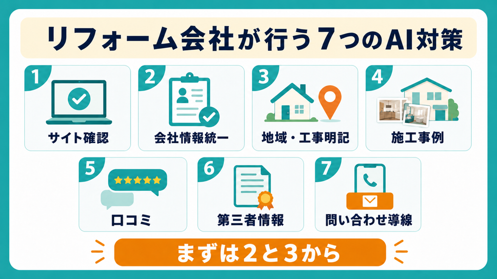 リフォーム会社が行う7つのAI検索対策