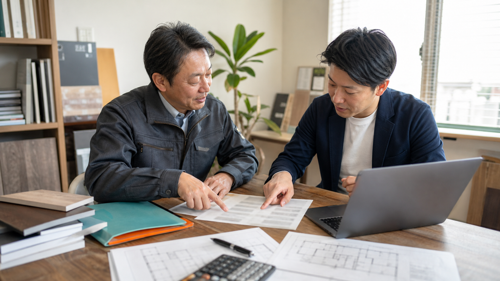 AI対策の支援範囲を商談で確認する様子