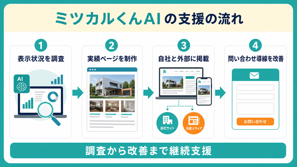 ミツカルくんAIの支援の流れ