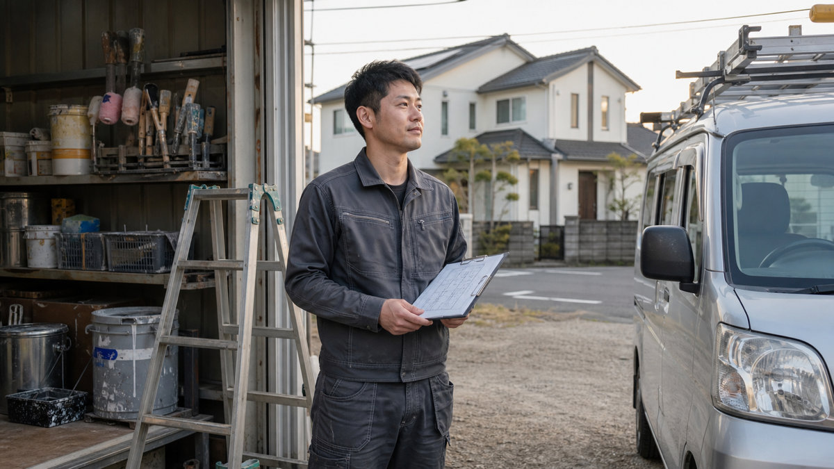 塗装業での独立後を慎重に見据える職人